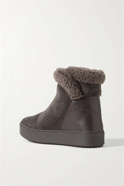 see by chloe juliette boots|see by chloe shearling boots.